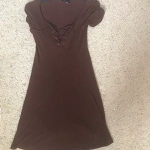 dresses. size Small. Stripe one Forever 21. Burnt orange/black stripes